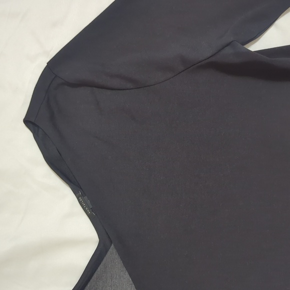 NWT Ann Taylor Short Sleeve V Neck Top, Color Gray/Black Size XXL - Picture 4 of 14